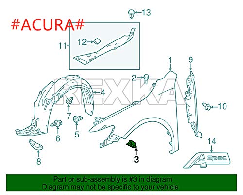 Amazon.com: Rexka 20pcs Bumper Cover Grommet Nut 90101-SHJ-A01